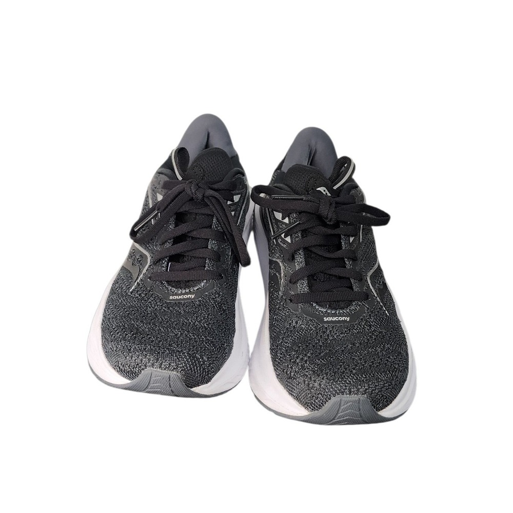 Saucony Women's PWRRUN Running Shoes Black White Sneakers Size 6